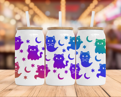 16 oz Halloween Glass Can Tumbler