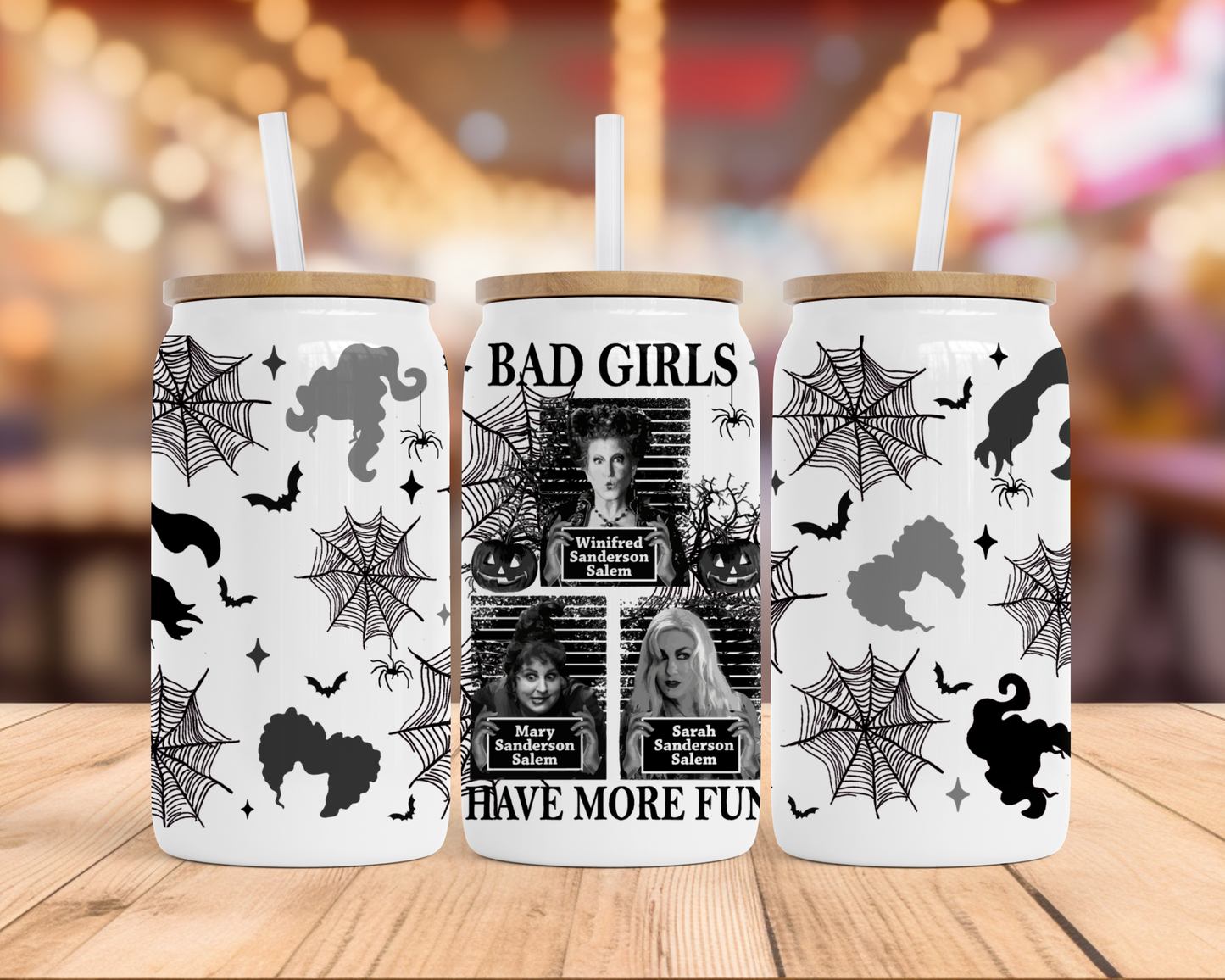 16 oz Halloween Glass Can Tumbler