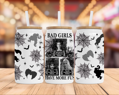 16 oz Halloween Glass Can Tumbler
