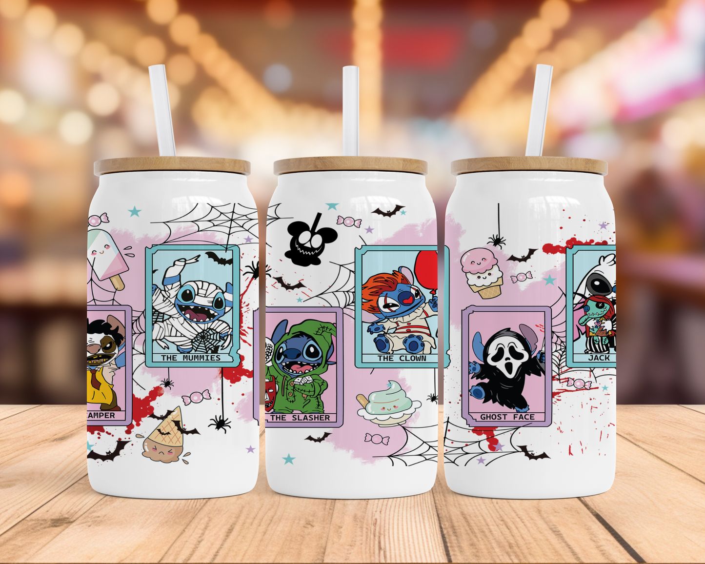16 oz Halloween Glass Can Tumbler