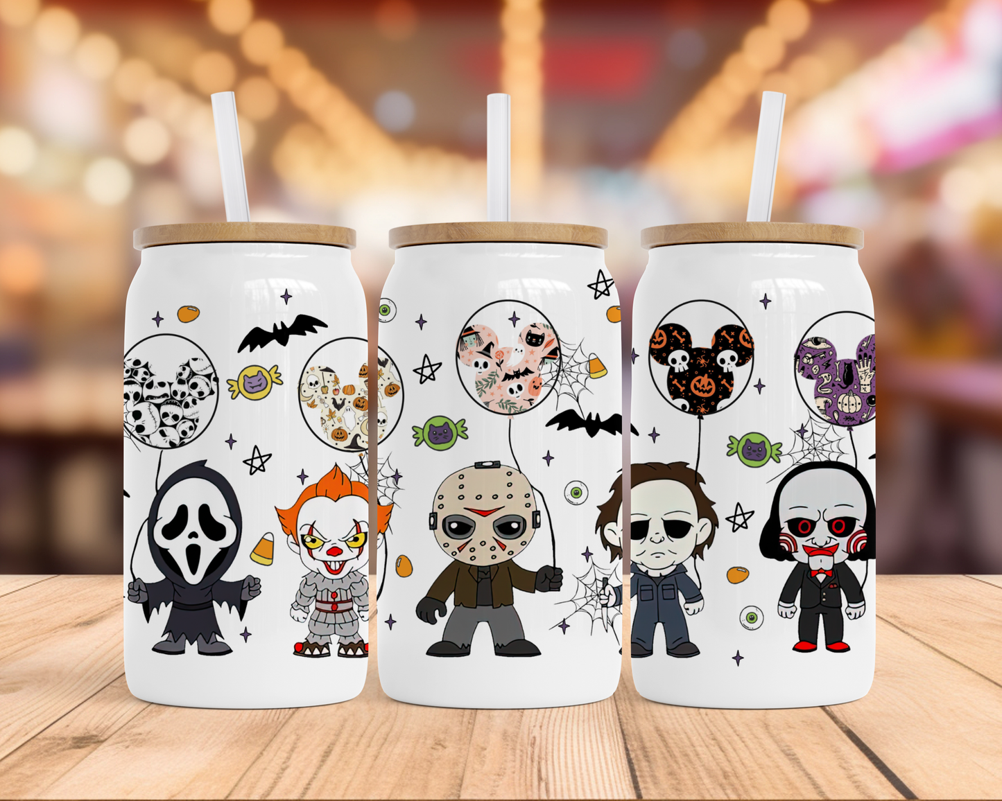 16 oz Halloween Glass Can Tumbler