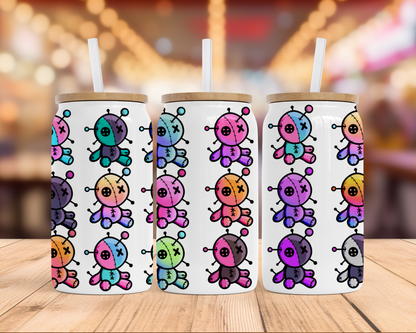 16 oz Halloween Glass Can Tumbler