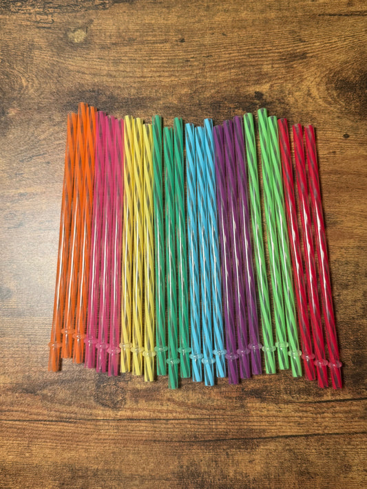 Rainbow Swirl Straws 20oz
