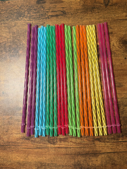 Rainbow Swirl Straws 40oz