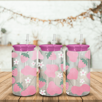 16oz Cow - print Glasses - Tyler's Table